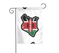 Drapeau du Kenya imprimé carte de vacances décoration extérieure drapeau de Noël résistant à la décoloration hiver pelouse porche patio décoration extérieure