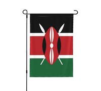 Drapeau du Kenya imprimé double face - Bannière de vacances résistante à la décoloration, pour décoration de cour, panneau de bienvenue 71,1 x 101,6 cm