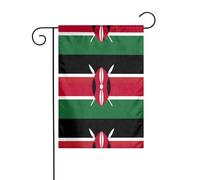 Drapeau du Kenya imprimé drapeau de cour, drapeaux d'hiver d'extérieur et bannière de cour pour porche, pelouse, jardin, décorations de Noël