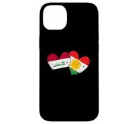 Drapeau du Kurdistan Irak en Forme de cœur Fierté kurde irakienne Coque pour iPhone 14 Plus
