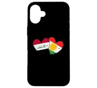 Drapeau du Kurdistan Irak en Forme de cœur Fierté kurde irakienne Coque pour iPhone 16 Plus