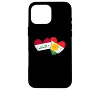 Drapeau du Kurdistan Irak en Forme de cœur Fierté kurde irakienne Coque pour iPhone 16 Pro Max