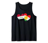 Drapeau du Kurdistan Irak en Forme de cœur Fierté kurde irakienne Débardeur