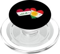 Drapeau du Kurdistan Irak en Forme de cœur Fierté kurde irakienne PopSockets PopGrip pour MagSafe
