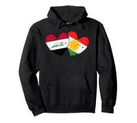 Drapeau du Kurdistan Irak en Forme de cœur Fierté kurde irakienne Sweat à Capuche