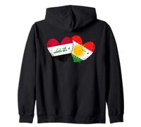 Drapeau du Kurdistan Irak en Forme de cœur Fierté kurde irakienne Sweat à Capuche