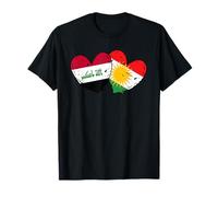 Drapeau du Kurdistan Irak en Forme de cœur Fierté kurde irakienne T-Shirt