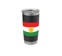 Drapeau du Kurdistan Kurde Pride Kurd Patriot Gobelet isotherme en acier inoxydable double paroi