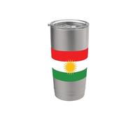 Drapeau du Kurdistan Kurde Pride Kurd Patriot Gobelet isotherme en acier inoxydable double paroi