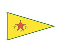 Drapeau du Kurdistan YPG/YPJ - 90 x 150 cm - Drapeau kurde - Drapeau basur - Ala Rojava pour décoration festival de démonstration