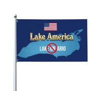 Drapeau du lac America 2x3, panneau « Renommer le lac Ontario », bannière sans mât