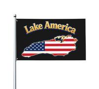 Drapeau du lac America 3x5, panneau « Renommer le lac Ontario », bannière sans mât