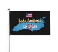 Drapeau du lac America 3x5, panneau « Renommer le lac Ontario », bannière sans mât