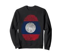 Drapeau du Laos ADN Empreinte Digitale Patrimoine Ancestry Traditions Sweatshirt