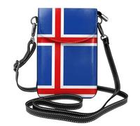 Drapeau du Laos Ce sac à bandoulière léger et unisexe à rabat libère vos mains et est adapté pour les voyages, les vacances et une utilisation quotidienne., Drapeau de l'Islande, Taille unique