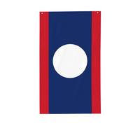 Drapeau du Laos Drapeau décoratif extérieur 0,9 x 1,5 m Bannière verticale en polyester