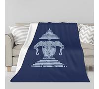 Drapeau du Laos Erawan 60"x50" Couverture pour canapé, lit ou Sofa, Chaude et Douillette en Toutes Saisons
