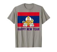 Drapeau du Laos « I Love Vientiane » Proud to Be Lao Boy Girl Dad Mama T-Shirt