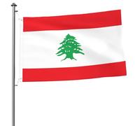 Drapeau du Liban 2x3 double face - Bannière d'extérieur robuste et décorative, idéale pour le jardin, la chambre et la décoration de fête
