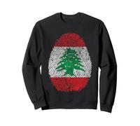 Drapeau du Liban ADN Empreinte Digitale Patrimoine Ancestry Traditions Sweatshirt