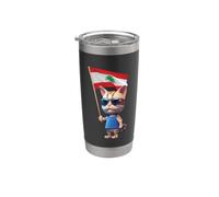 Drapeau du Liban Cèdre Arbre Beyrouth Libanais Arabe Islam Bissa Gobelet isotherme en acier inoxydable double paroi