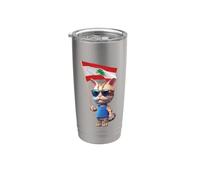 Drapeau du Liban Cèdre Arbre Beyrouth Libanais Arabe Islam Bissa Gobelet isotherme en acier inoxydable double paroi