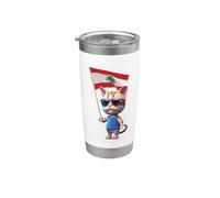Drapeau du Liban Cèdre Arbre Beyrouth Libanais Arabe Islam Bissa Gobelet isotherme en acier inoxydable double paroi