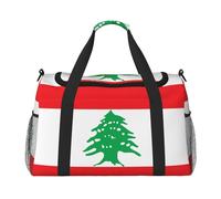 Drapeau du Liban. C'est un sac de voyage à main avec une grande capacité et multifonctionnel, un incontournable pour les voyages en plein air