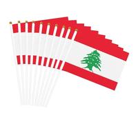 Drapeau du Liban imprimé à main léger pour festival, décoration intérieure ou extérieure