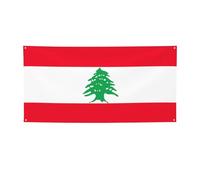 Drapeau du Liban imprimé à suspendre, bannière décorative résistante aux intempéries pour une utilisation romantique