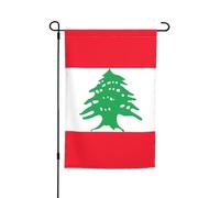 Drapeau du Liban imprimé drapeau de jardin double face pour l'extérieur Décoration intérieure ou extérieure 30,5 x 45,7 cm