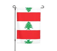 Drapeau du Liban pour décoration de jardin, 30,5 x 45,7 cm, 100 % fibre de polyester, tissu épais, universel pour toutes les saisons