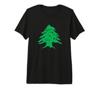 Drapeau du Liban T-Shirt Haut de Gamme, Homme, Noir, XL