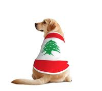 Drapeau du Liban T-shirt pour chien - Vêtements pour chiens de grande et moyenne taille - Chemises confortables pour chien, parfaites pour un usage quotidien