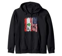 Drapeau du Liban USA Vieilli - Demi américain Sweat à Capuche