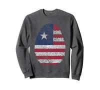 Drapeau du Libéria ADN Empreinte Digitale Patrimoine Ancestry Traditions Sweatshirt