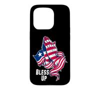 Drapeau du Libéria Bless Up enveloppé Autour des Mains en prière Coque pour iPhone 15 Pro