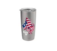 Drapeau du Libéria Bless Up enveloppé autour des mains en prière Gobelet isotherme en acier inoxydable double paroi
