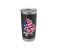 Drapeau du Libéria Bless Up enveloppé autour des mains en prière Gobelet isotherme en acier inoxydable double paroi