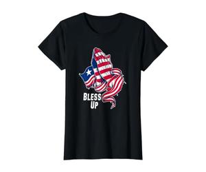 Drapeau du Libéria Bless Up enveloppé Autour des Mains en prière T-Shirt Graphique avec Valeur