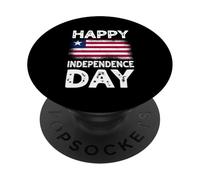 Drapeau du Libéria Happy Independence Day PopSockets PopGrip Adhésif