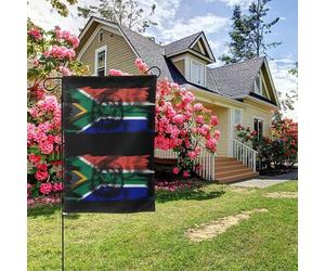 Drapeau du lion d'Afrique du Sud double face 28 x 40 pouces, décoration extérieure pour jardin