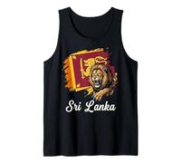 Drapeau du Lion Rugissant du Sri Lanka Fierté Nationale Débardeur