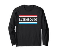 Drapeau du Luxembourg Fierté luxembourgeoise Racines luxembourgeoises Manche Longue
