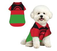 Drapeau du Malawi S Chemise hawaïenne pour petits chiens - Tenue d'été mignonne pour la plage pour chiot - Vêtement doux et respirant avec boutons