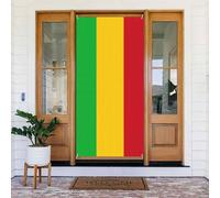 Drapeau du Mali Couverture de Porte Décorée Bannière Imprimée Couverture de Porte Bannière à Suspendre Murale Festive pour Décoration de Fête