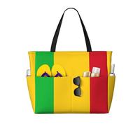 Drapeau du Mali Multifonctionnel Plage Voyage Sac Multi Poches Design Tendance Convient à Divers Lieux de Plein Air