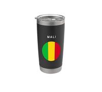 Drapeau du Mali - Souvenir minimaliste pour amoureux des voyages Gobelet isotherme en acier inoxydable double paroi