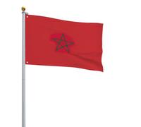 Drapeau du Maroc - 0,9 x 0,6 m - Drapeau décoratif simple face pour la journée nationale de la culture en plein air