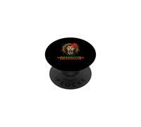 Drapeau du Maroc avec Chapeau Lion marocain PopSockets PopGrip Adhésif